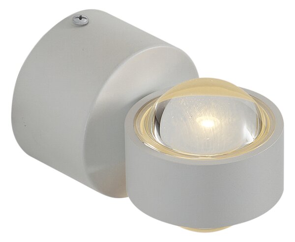 Dizajnerska zidna svjetiljka bijela uklj. LED IP44 - Lens
