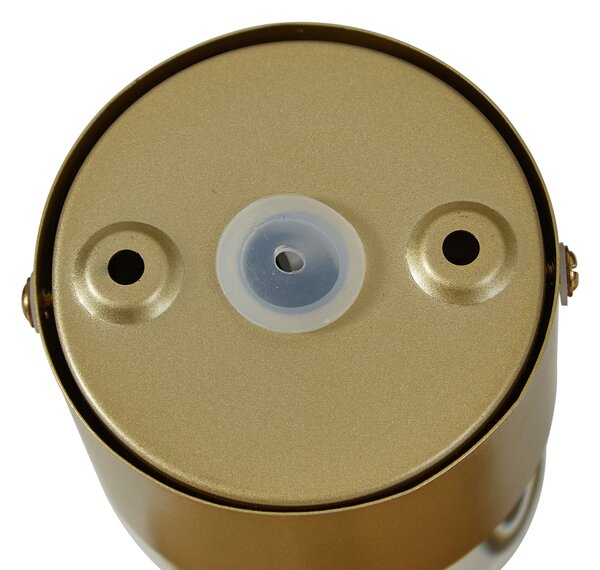 Dizajnerska zidna svjetiljka mjedena uklj. LED IP44 - Lens