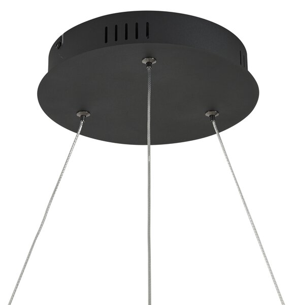 Dizajnerska viseća svjetiljka crna 120 cm uklj. LED s 3-stupanjskim prigušivanjem - Anello