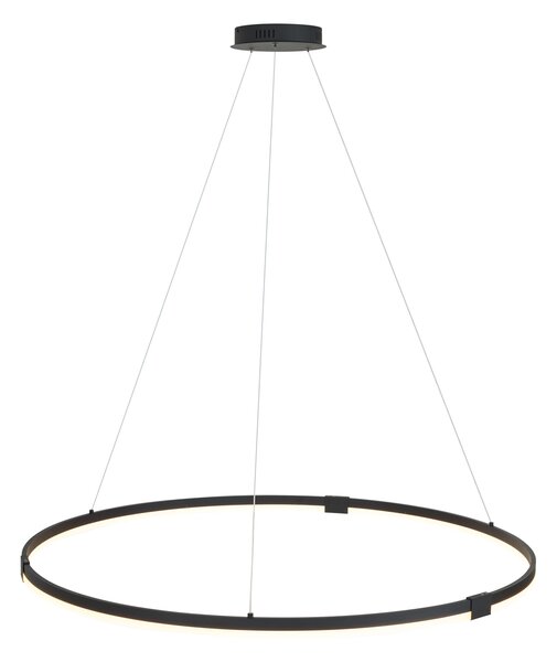 Dizajnerska viseća svjetiljka crna 120 cm uklj. LED s 3-stupanjskim prigušivanjem - Anello