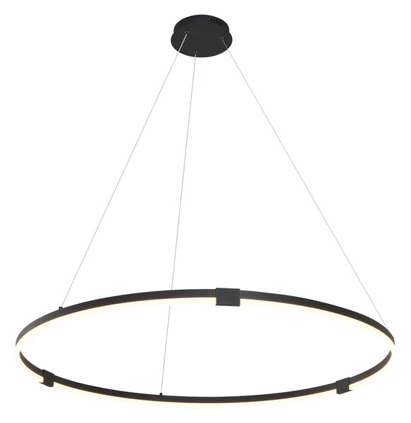 Dizajnerska viseća svjetiljka crna 120 cm uklj. LED s 3-stupanjskim prigušivanjem - Anello