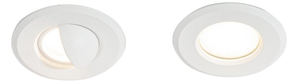Set od 5 modernih ugradbenih reflektora bijeli uklj. LED IP67 - Linsey