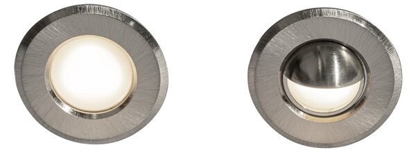 Set od 5 modernih ugradbenih reflektora aluminijski uklj. LED IP67 - Linsey
