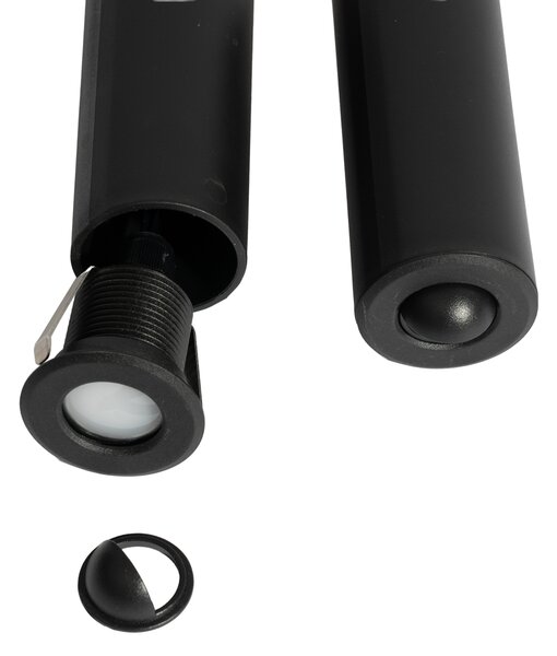 Set od 5 modernih ugradbenih reflektora crni uklj. LED IP67 - Linsey