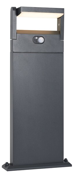 Vanjska rasvjeta za stup tamnosiva sa senzorom pokreta 60 cm IP54 solarna - Judge