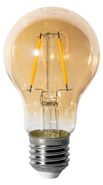 Set od 5 E27 prigušivih LED žarulja A60 zlatne 3W 310 lm 2200K