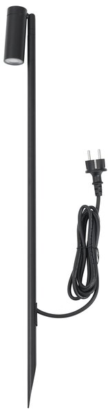 Reflektor crni 80 cm uklj. LED podesivi IP65 uklj. kabel i utikač - Carl