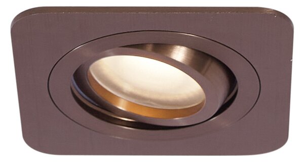 Set od 6 zaobljenih ugradbenih reflektora tamno brončane boje GU10 50mm IP44 - Alberto