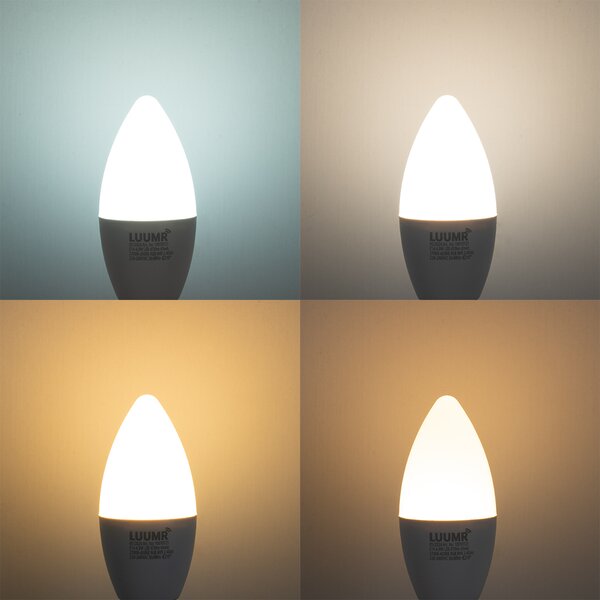 Set od 5 pametnih E14 LED žarulja C37 Opal RGBW 4,9W 470 lm 2700-6500K