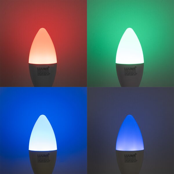 Set od 5 pametnih E14 LED žarulja C37 Opal RGBW 4,9W 470 lm 2700-6500K