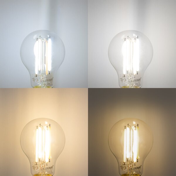 Set od 5 pametnih E27 prigušivih LED žarulja A60 prozirnih 7W 806 lm 2700-6500K