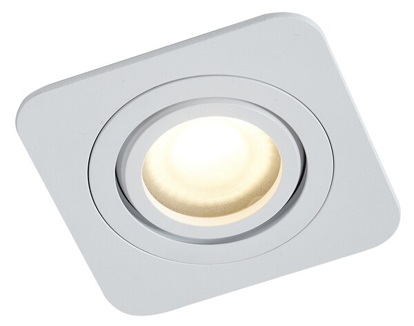 Set od 6 zaobljenih ugradbenih reflektora bijeli GU10 50 mm rotirajući i nagibni IP44 - Alberto
