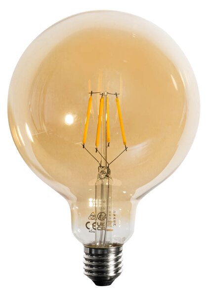Set od 5 E27 prigušivih LED žarulja zlatne boje G125 4,9W 450 lm 2200K