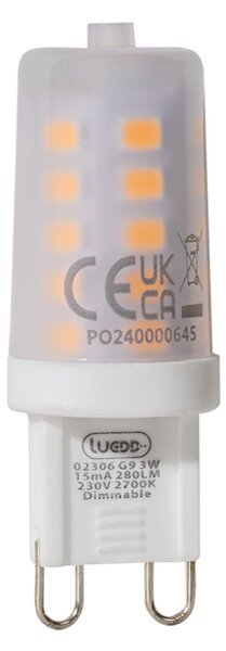 Set od 5 G9 prigušivih LED žarulja 3W 280 lm 2700K