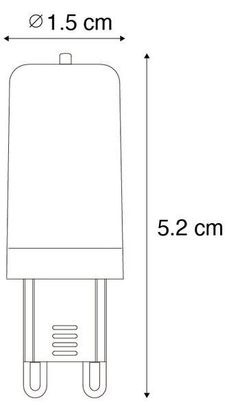 Set od 5 G9 prigušivih LED žarulja 3W 280 lm 2700K