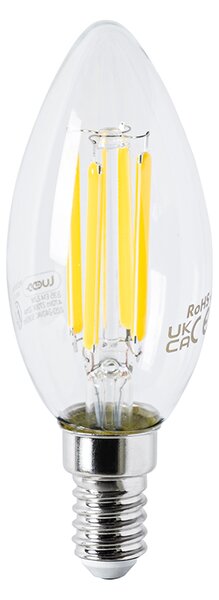 Set od 5 LED žarulja E14 B35 prozirne 2,2 W 470 lm 2700 K