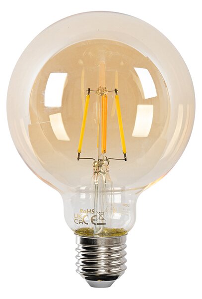 Set od 5 E27 prigušivih LED žarulja G95 4,9W 320 lm 2500K