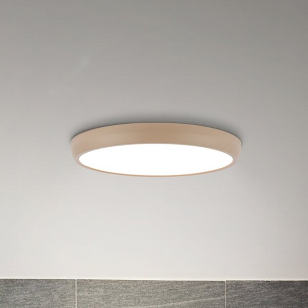 Briloner Navaro LED stropna svjetiljka, bež/bijela, Ø 38 cm, 4.000 K, Bež, Područje hodnika, Metal