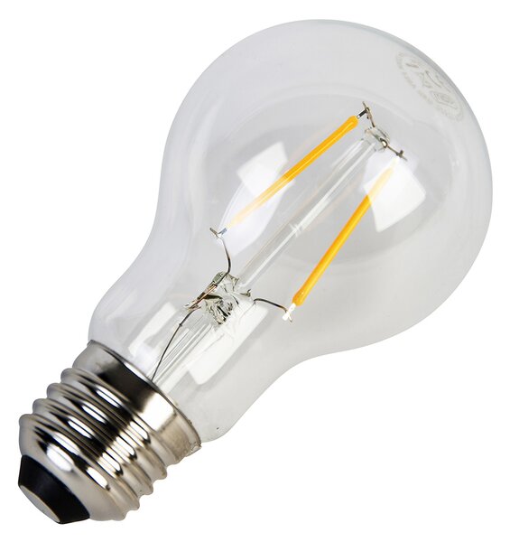 Set od 5 LED žarulja s filamentom E27 A60 2W 210lm 2200K