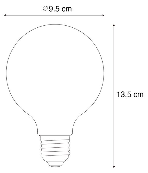 Set od 5 E27 Prigušiva LED žarulja G95 5W 450lm 2700K