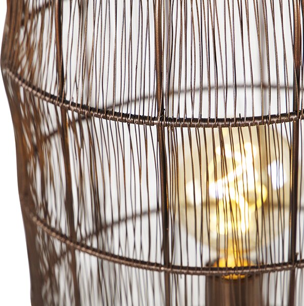 Moderna podna lampa tronožac bakar - Redo