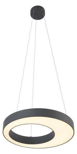 Moderna viseća svjetiljka crna 50 cm uklj. LED s 3-stupanjskim prigušivanjem - Organici