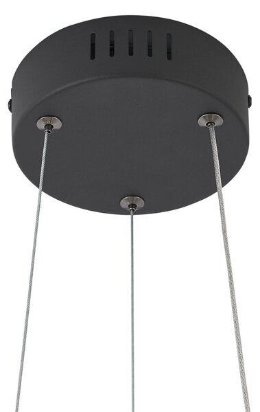 Moderna viseća svjetiljka crna 50 cm uklj. LED s 3-stupanjskim prigušivanjem - Organici