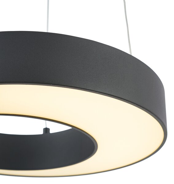 Moderna viseća svjetiljka crna 35 cm s 3-stupanjskim prigušivanjem - Organici