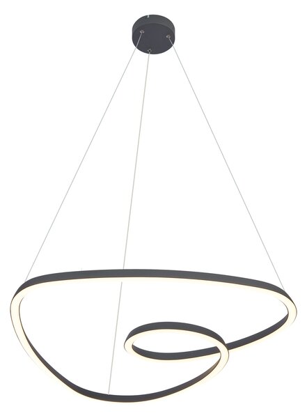 Skandinavska viseća svjetiljka crna 72 cm uklj. LED s 3-stupanjskim prigušivanjem - Circuit
