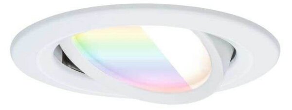Paulmann Nova Coin Smart White RGBW LED ugradbena reflektorska svjetiljka, set, prigušiva, Bijela, Dnevni boravak/blagovaonica, Aluminij, Montaža na strop