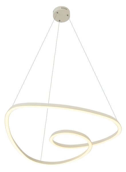 Skandinavska viseća svjetiljka bež 72 cm uklj. LED s 3-stupanjskim prigušivanjem - Circuit