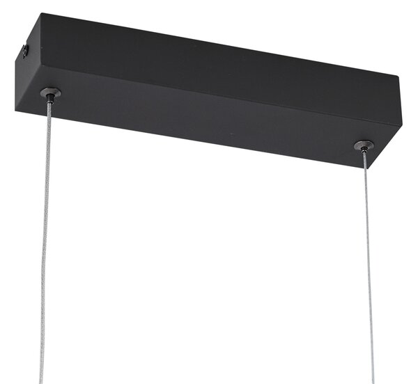 Moderna viseća svjetiljka crna uklj. LED s 3-stupanjskim prigušivanjem - Twirl
