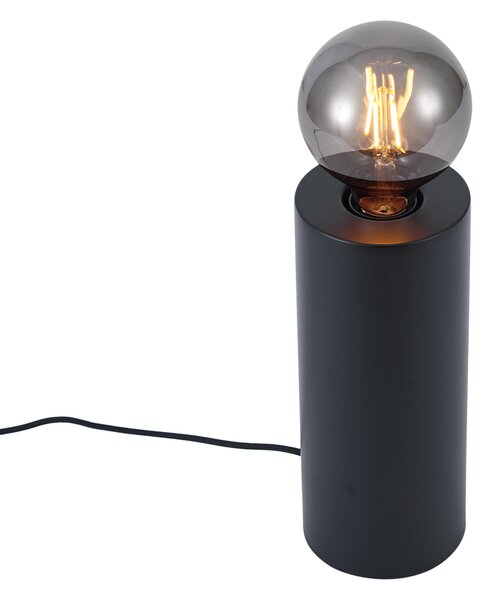 Moderna stolna svjetiljka crna 24 cm - Cylinder