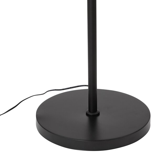 Moderna podna svjetiljka crna uklj. LED prigušiva RGB s daljinskim upravljačem - Sjors