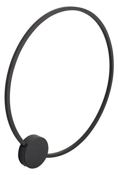Dizajnerska zidna svjetiljka crna 67 cm uklj. LED s 3-stupanjskim prigušivanjem - Anello