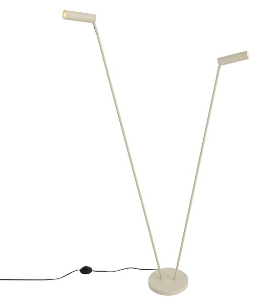 Moderna podna svjetiljka bež 2 svjetla GU10 35mm - Thomas
