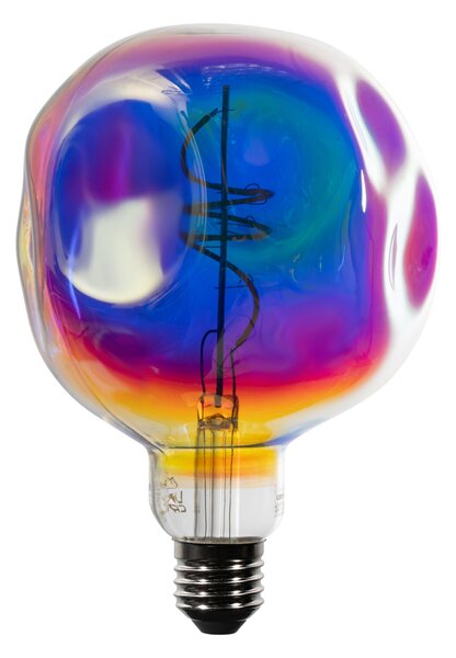 E27 LED žarulja s prigušivanjem spiralna nit G125 Rainbow 4W 200 lm 1800K