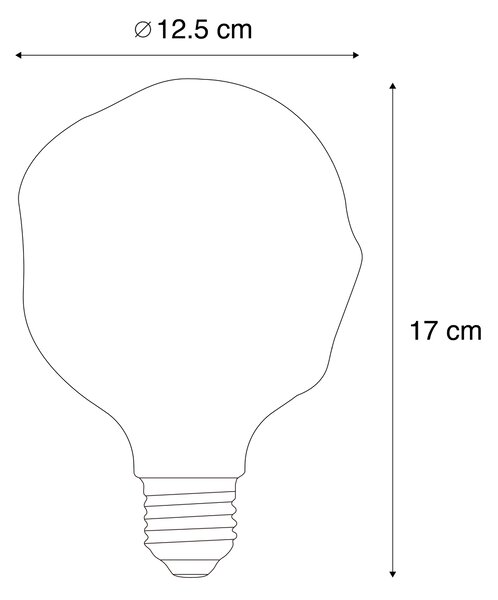 E27 LED žarulja s prigušivanjem spiralna nit G125 Rainbow 4W 200 lm 1800K