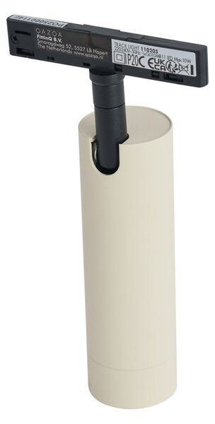 Moderni reflektor bež s crnom bojom za sustav tračnica 1-fazni GU10 35mm - Slimline Uzzy