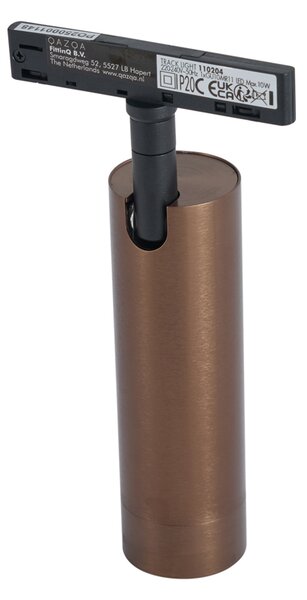 Moderna tamna brončana reflektorska svjetiljka za 1-fazni sustav tračnica GU10 35 mm - Slimline Uzzy