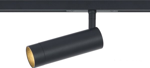 Moderni reflektor crni za 1-fazni sustav tračnica GU10 35mm - Slimline Uzzy