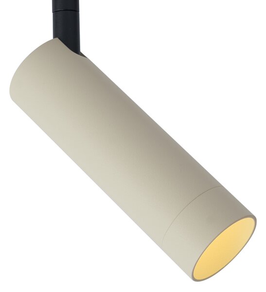 Moderni reflektor bež s crnom bojom za sustav tračnica 1-fazni GU10 35mm - Slimline Uzzy