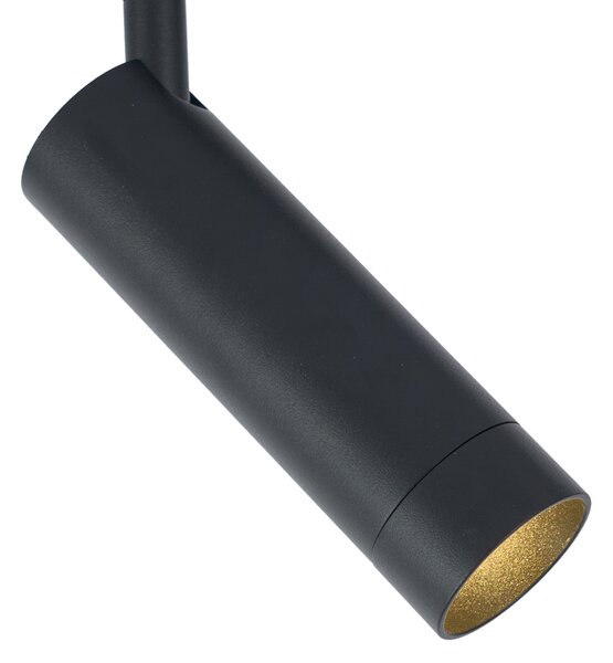 Moderni reflektor crni za 1-fazni sustav tračnica GU10 35mm - Slimline Uzzy