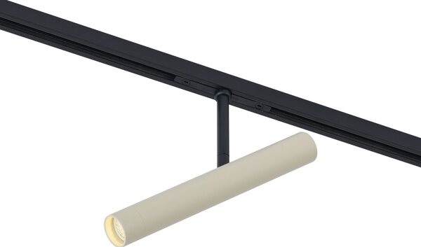 Moderni reflektor bež s crnom bojom za 1-fazni sustav tračnica - Slimline Avery