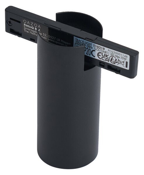 Moderni reflektor crni za sustav tračnica 1-fazni GU10 35mm - Slimline Nubee Honey