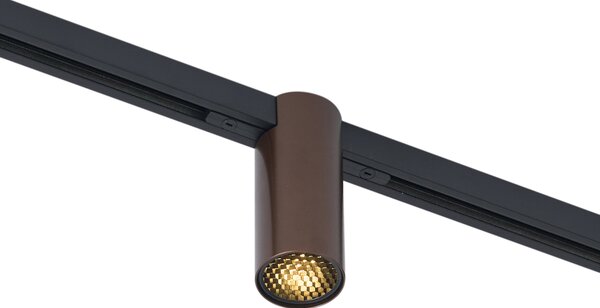 Moderna reflektorska svjetiljka tamnobrončane boje za sustav tračnica 1-fazni GU10 35 mm - Slimline Nubee Honey