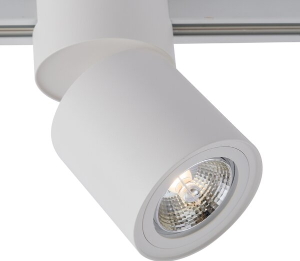 Moderni bijeli reflektor za 1-fazni sustav tračnica GU10 70mm - Iconic Roto