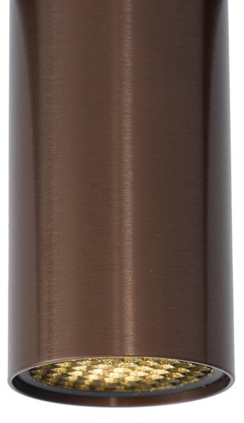 Moderna reflektorska svjetiljka tamnobrončane boje za sustav tračnica 1-fazni GU10 35 mm - Slimline Nubee Honey
