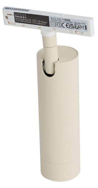 Moderni reflektor bež boje s bijelom bojom za sustav tračnica 1-fazni GU10 35 mm - Slimline Uzzy