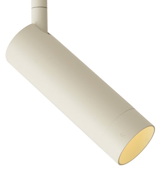 Moderni reflektor bež boje s bijelom bojom za sustav tračnica 1-fazni GU10 35 mm - Slimline Uzzy